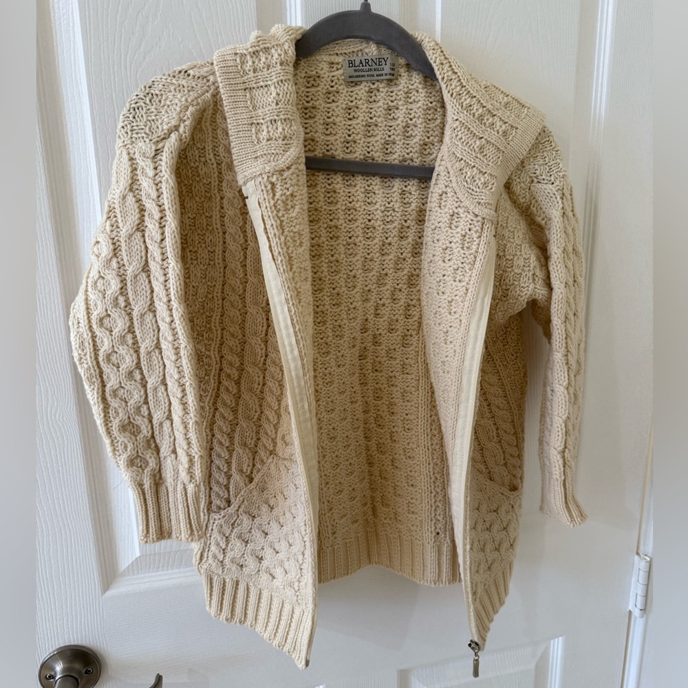 Blarney kids  Cream Cable Knit Cardigan